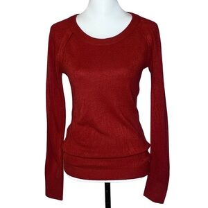 Sacred Threads Women’s‎ Acrylic Raglan Crewneck Sweater, Red Size S